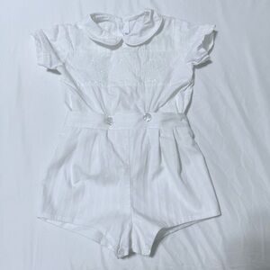 Baptism/Baby blessing/ Patsy Aiken White Baby Romper size 24 mo/ 100% cotton
